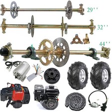 29'' 32'' 44'' Rear Axle Kit,Brake Wheel,Engine DIY ATV Quad Go Kart Golf Drift