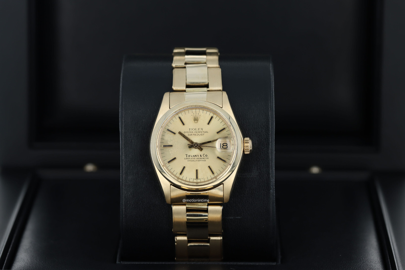 Rolex President Tiffany & Co 6824 Vintage Datejust 31mm Medium Size 14kt YG