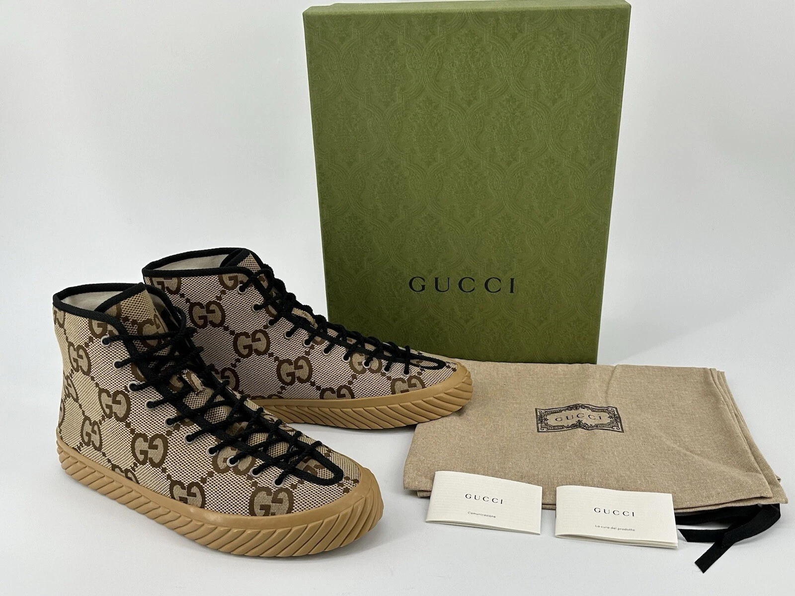 Baskets neuves originales GUCCI pour homme 703034 taille UK 12,5 / EU 46,5 / US 13,5