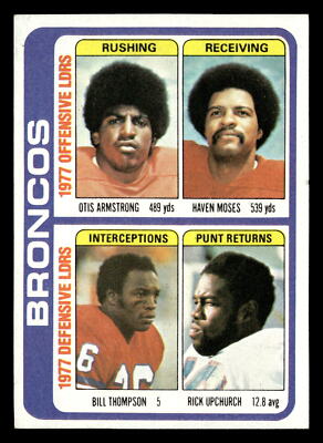 1978 Topps Armstrong/Moses/Thompson/Upchurch #508 VG-EX Denver Broncos