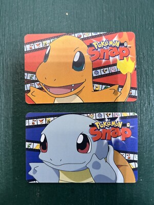 Pokémon Snap Squirtle & Charmander Blockbuster Video Smart Cards 1999