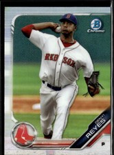 2019 Bowman Chrome Refractor Denyi Reyes Boston Red Sox #BDC-142 2 Card Lot