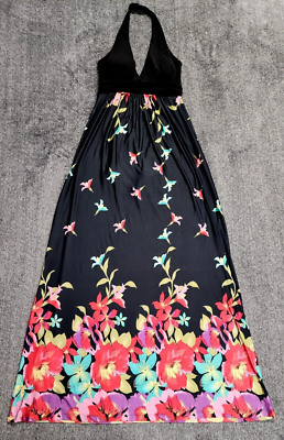halter silk midi dress Navy Satin Halter Maxi Dress – Mint Velvet main image 0