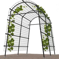 XL Arched Trellis 1.6M/2.2M Tall Garden Plant Grow Support Frame w Nylon Netting