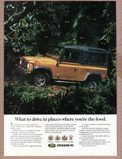 1995 Land Rover Defender 90 Print Ad; "What to drive..."