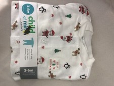 Child Of Mine by Carter's Santa Unisex Sleep N Play Pajama 3-6 Month