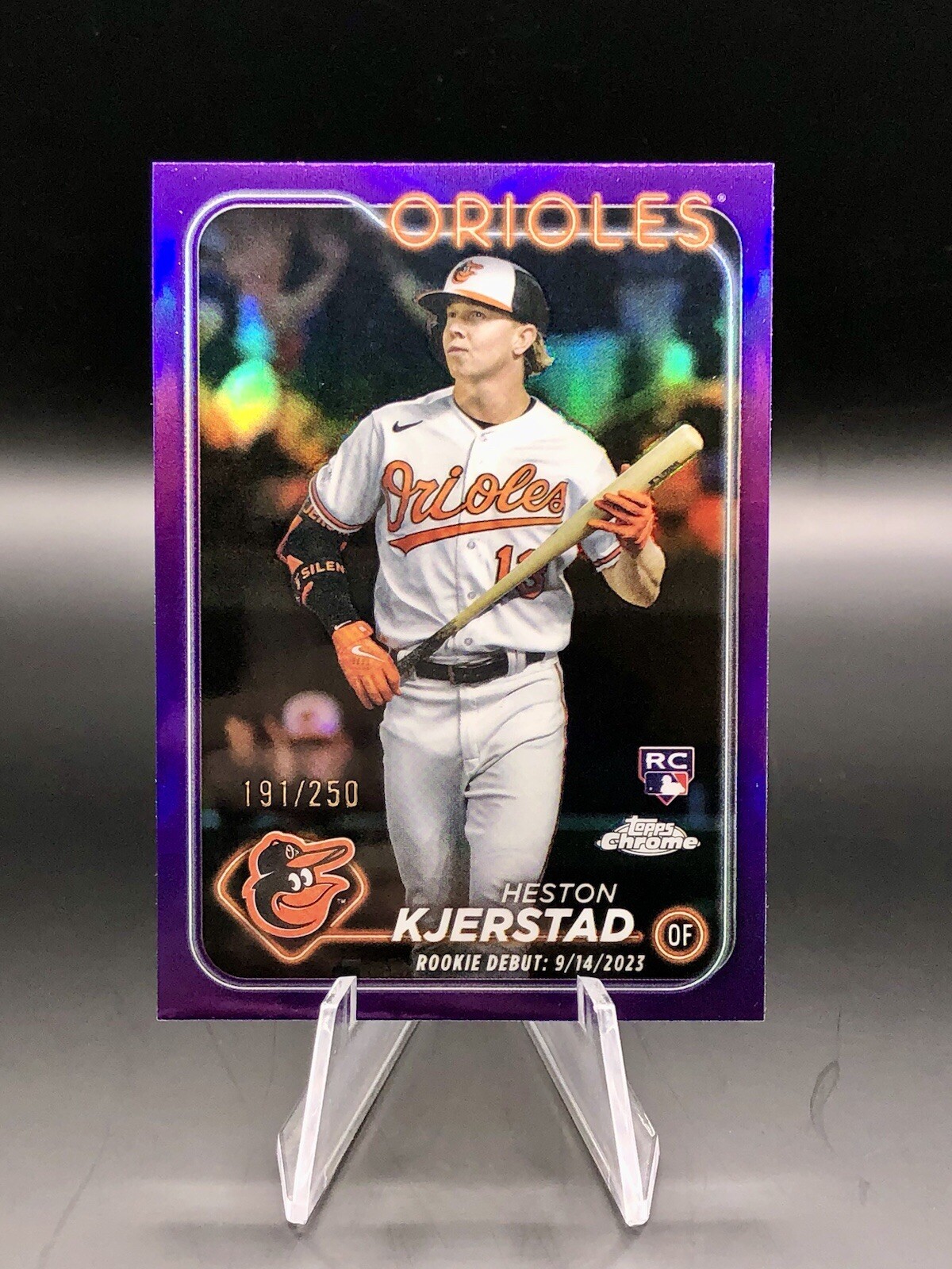 Heston Kjerstad 2024 Topps Chrome Update Purple Refractor /250 RC Rookie Debut