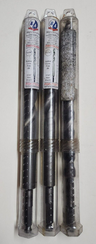 (3) BITS 3/4", 11/16", 13/16", Masonry Drill Bits