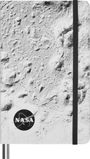 NASA-Inspired Moon Surface Notebook Hard Cover Large 5 x 8.25 Ruled 176 Pages