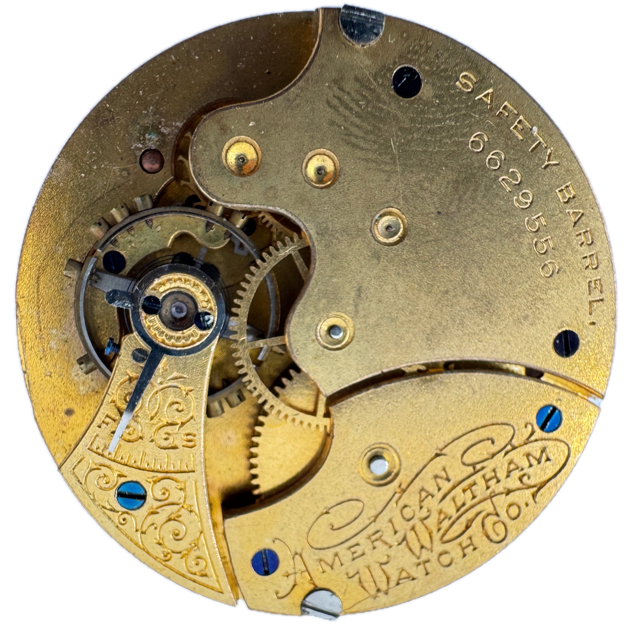 Antique 6s 1894 Waltham 7 Jewel Mechanical Hunter Pocket Watch Movement J USA