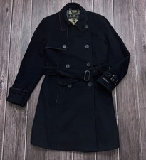 Barbour Damen Mantel UK 10 schwarz Wolle mit ...