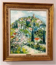 Yolande Ardissone (French  I927 - 2024) “St Paul deVence” Oil on Canvas, signed