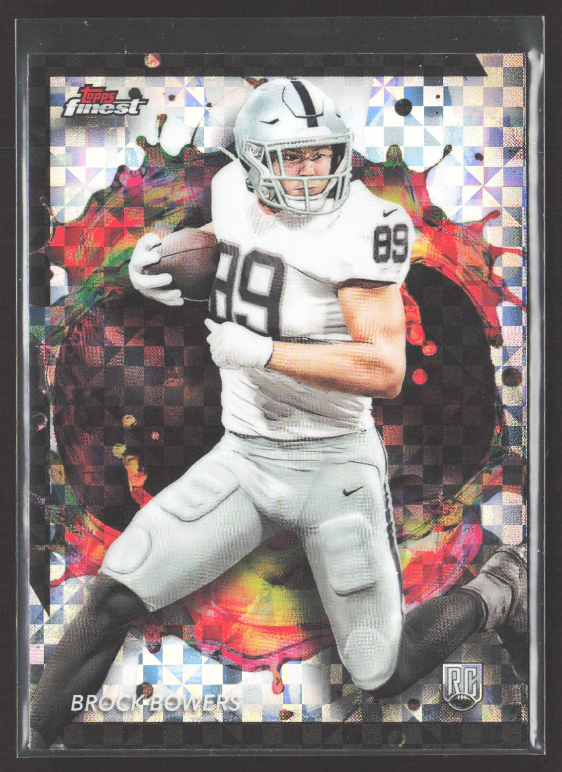 Brock Bowers 2024 Topps Finest #282 X-Fractor Rookie Rare Las Vegas Raiders
