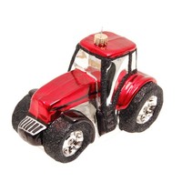 Krebs Glas Lauscha Roter Traktor - Christbaumschmuck Aus Glas - GrößE Ca. 15 Cm