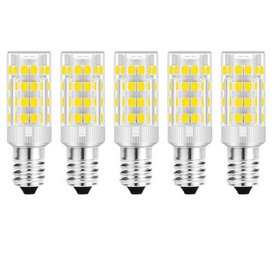 5-Pack E14 LED Bulb 4W 40W Equivalent, European Screw Daylight White 6000k 