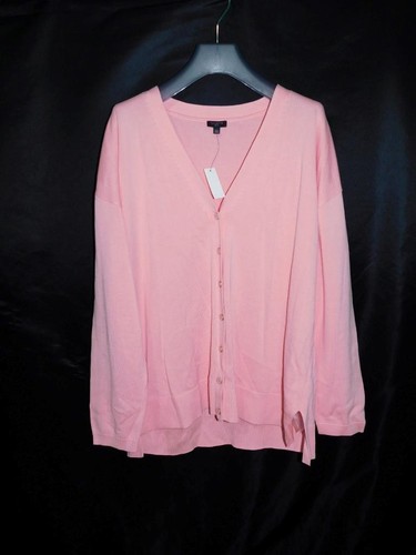 Talbots XLP PXL NWT Pink Cardigan Sweater V Neck Button Front Petite XL NEW