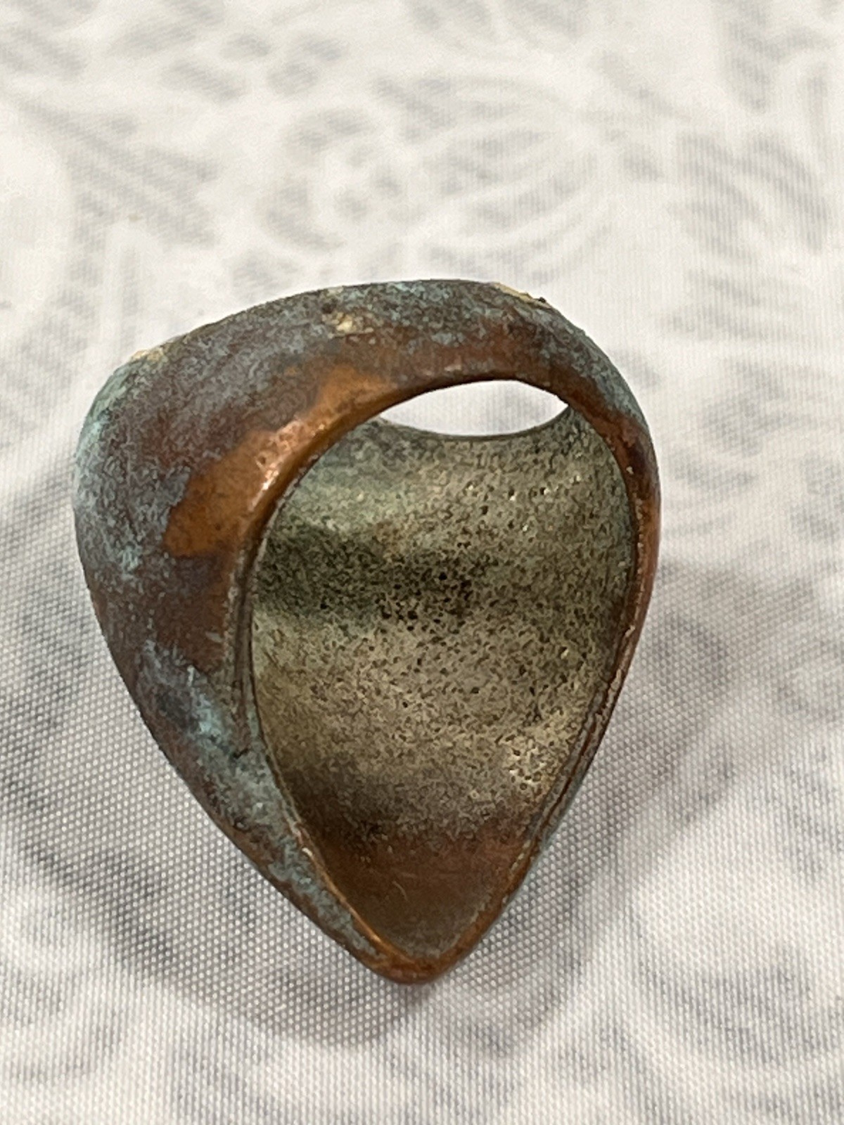 Handmade Copper Bronze Statement Ring Heavy Patin… - image 5