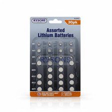 30 Assorted Mixed Alkaline Button Cell Batteries AG 1/3/4/10/12/13