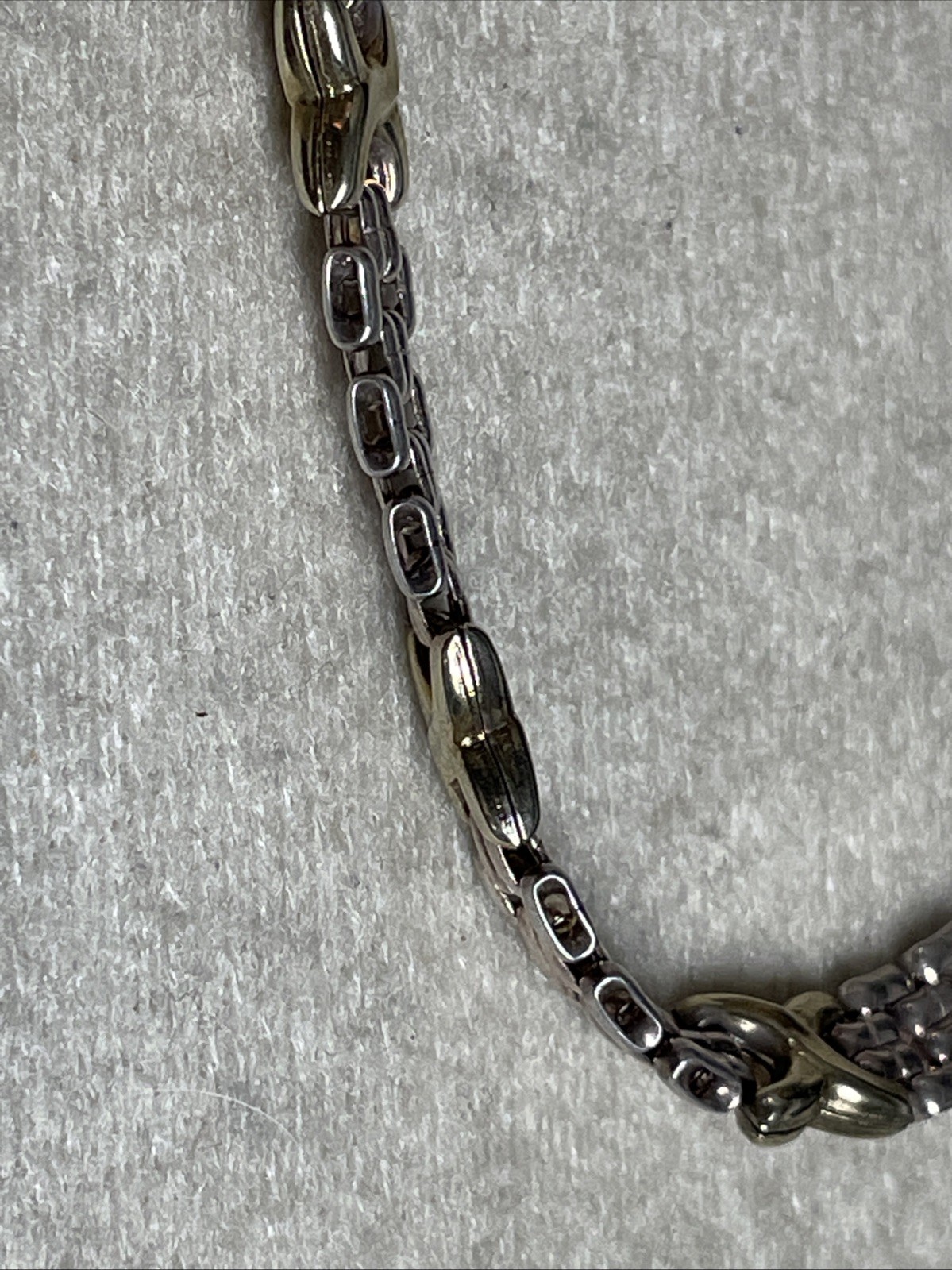 Sterling Silver X Link Pattern Necklace 925 - image 6