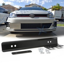 Soporte de reubicación de montaje para placa de matrícula frontal de aluminio negro estilo JDM