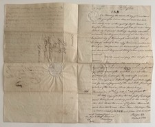 1799 Bill of Exchange Protest Hamburg Philadelphia Clement Biddle Signed