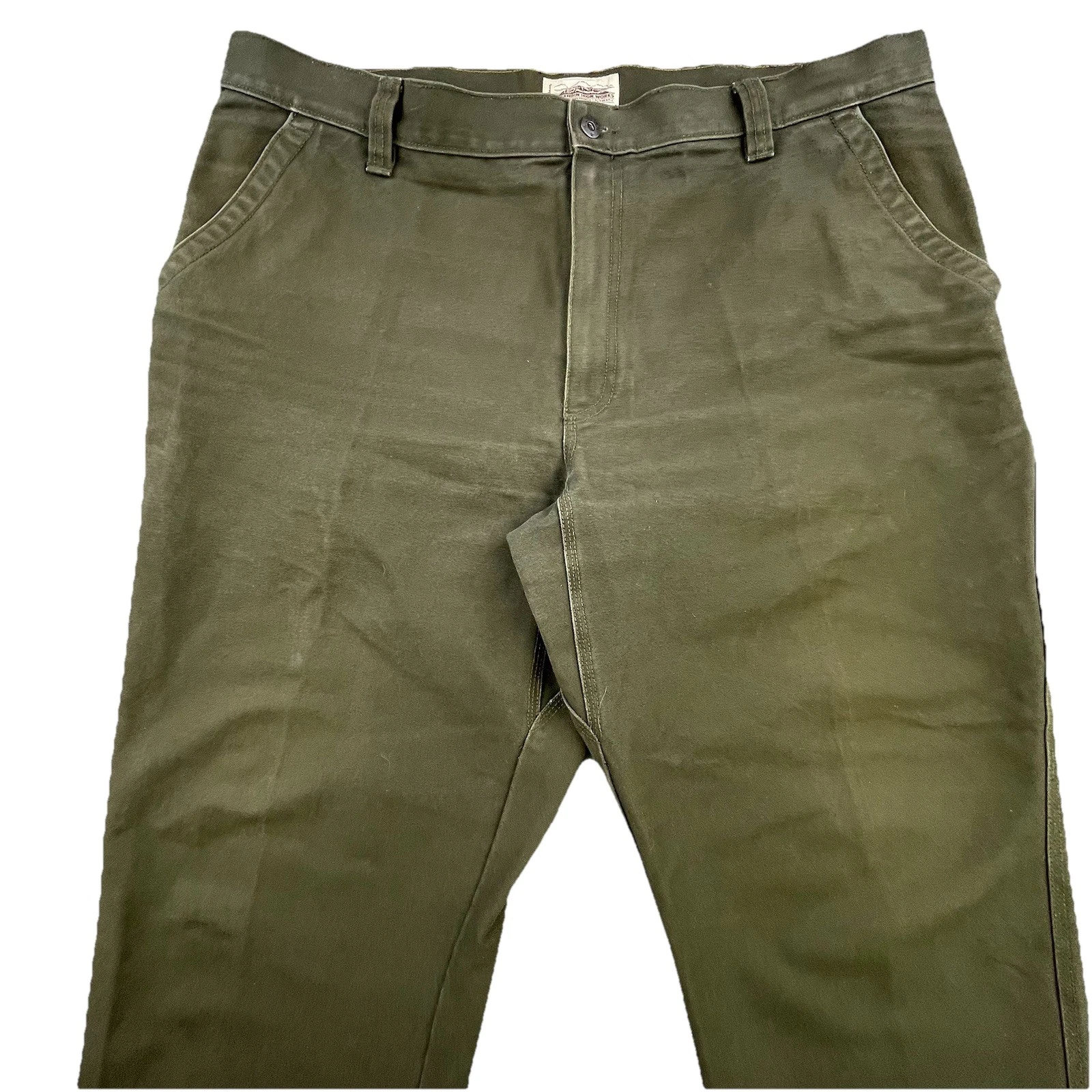 L.L. Bean Katahdin Iron Works Men’s 42x30 Olive Green Cargo Pants Workwear