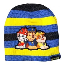 Paw Patrol Beanie Knit Hat Nickelodeon Pups To The Rescue Striped 2T-5T EUC