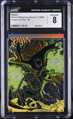 Spawn [Foil] #2 Wizard Magazine Series 3 CGC Near Mint/ Mint 8 Population 1