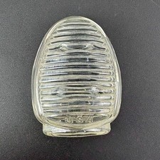 Vtg Bird Cage Feeder Watering Seed Cup Waterer Art Deco Ribbed Clear Glass USA