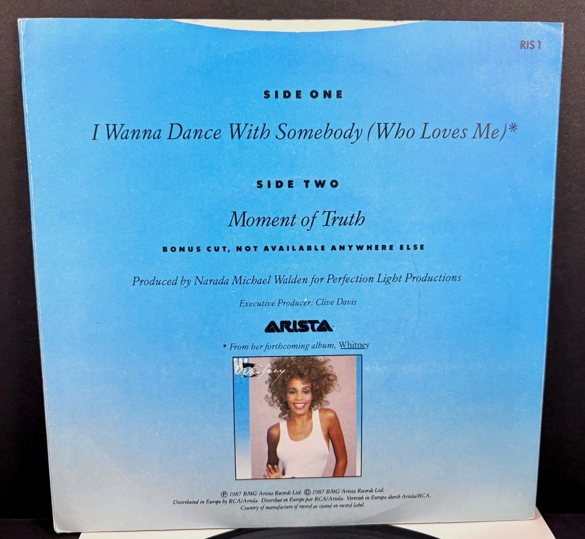 1987 Whitney Houston Signed 