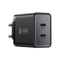 Sign Dual USB-C Pd Ladegeraet 40W Netzteil Schnellladegeraet Schwarz Duo Adapter
