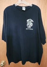 Sons Of Anarchy California Shirt Mens 2XL Short Sleeve Reaper Pullover Black