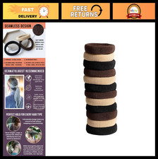 No Damage Soft Elastic Hair Ties  12 Pc Seamless Non-Slip Durable Bands for Thi