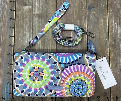 NWT Vera Bradley RFID Wallet Quilted Crossbody Sunny Medallion MSRP $79 SEE PICS