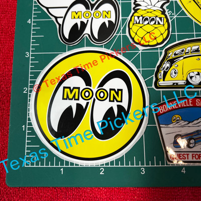 MOON EYES RETRO Stickers X2 Hot Rod Drag Racing NASCAR Tool Box Garage Sticker EUR 3,50