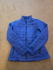 Patagonia WOMENS Nano Puff Small Jacket Blue Full Zip Primaloft Insulated Purple