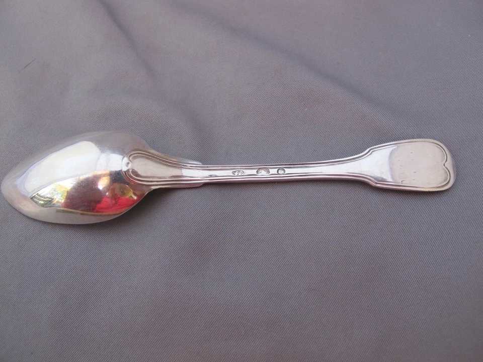 Good FRENCH NAPOLEONIC 950 Silver TEASPOON-Fiddle Thread Pattern-1797-1809 Mark - Image 3 of 4