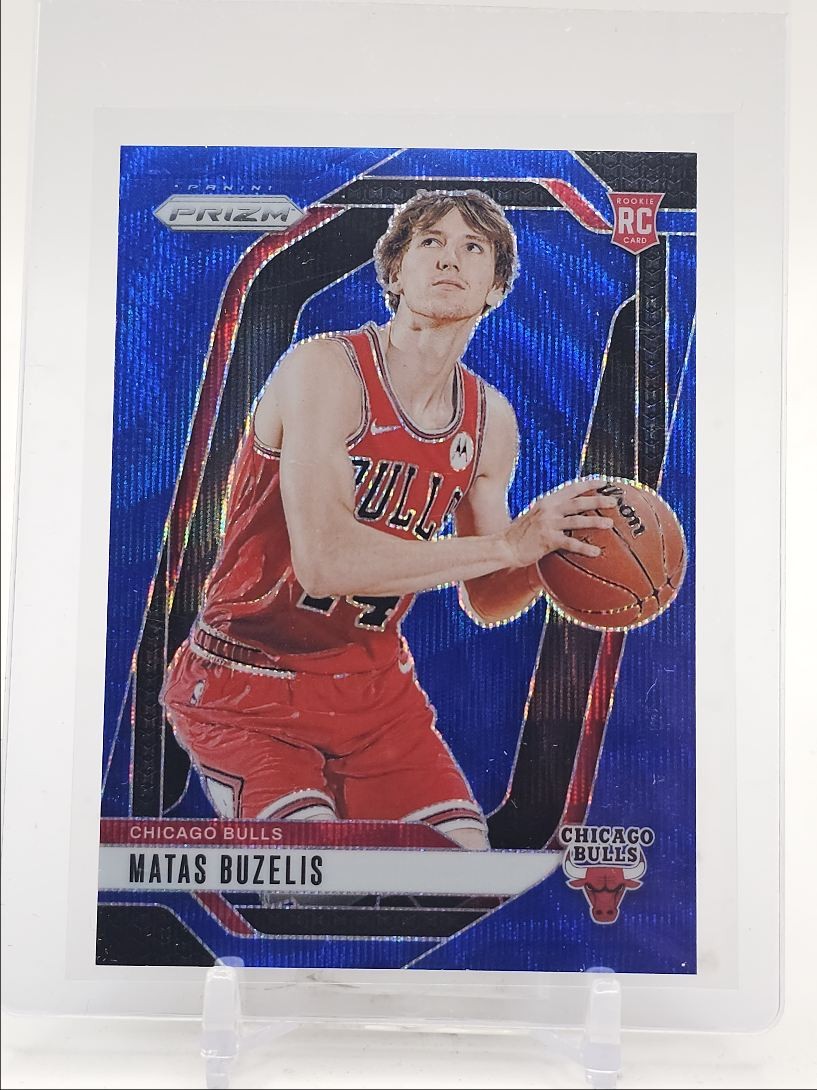 MATAS BUZELIS 2024-25 PANINI PRIZM ROOKIE BLUE WAVE BULLS #252 RC /125 Q6084