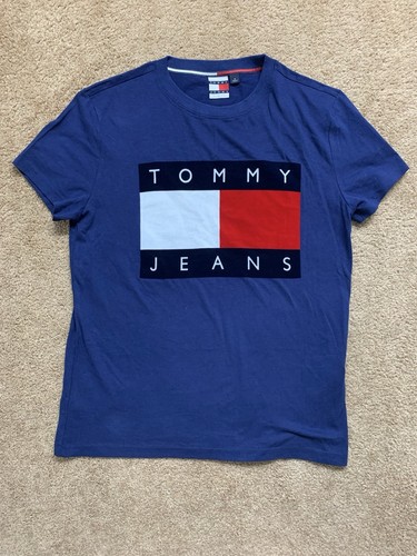 TOMMY HILFIGER Jeans T-Shirt Velvet Towel Like Suede Logo