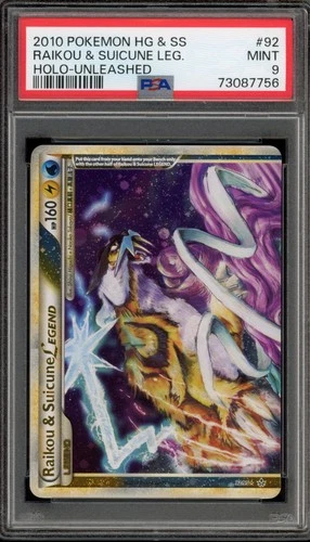 Pokemon Raikou & Suicune Legend Top Triumphant Holo Ultra Rare #92 PSA 9 Mint