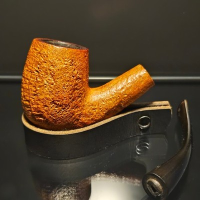 PARKER (DUNHILL 2ND) GOLDEN BARK SANDBLASTED GRP. 4 BENT BILLIARD w/BROKEN TENON