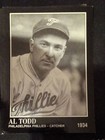 Photo of 1991 Conlon Collection TSN #239 Al Todd Philadelphia Phillies Baseball Card