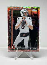 Topps 2025 Chrome Jake Browning Cincinnati Bengals pigskin refractor   #63