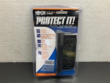 Lot of 2 TRIPP LITE TLP4BK Protect It Surge Protector 4 Side-Mounted Outlets