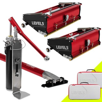 LEVEL5 Drywall Tools 10'' & 12'' Flat Finishing Box Combo w/ Pump | 4-605