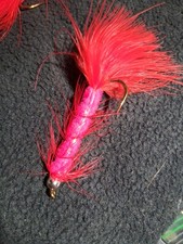 BEAD HEAD FLASH A BUGGER RED SIZE 2 FLY FISHING FLIES FRONTIER ALASKA