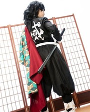 Anime Demon Slayer Kimetsu Tomioka Giyuu Cosplay Costume Size MED Adult