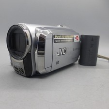 JVC Everio GZ-MS120SEK Handheld High Definition HDD Camcorder Silver Tested