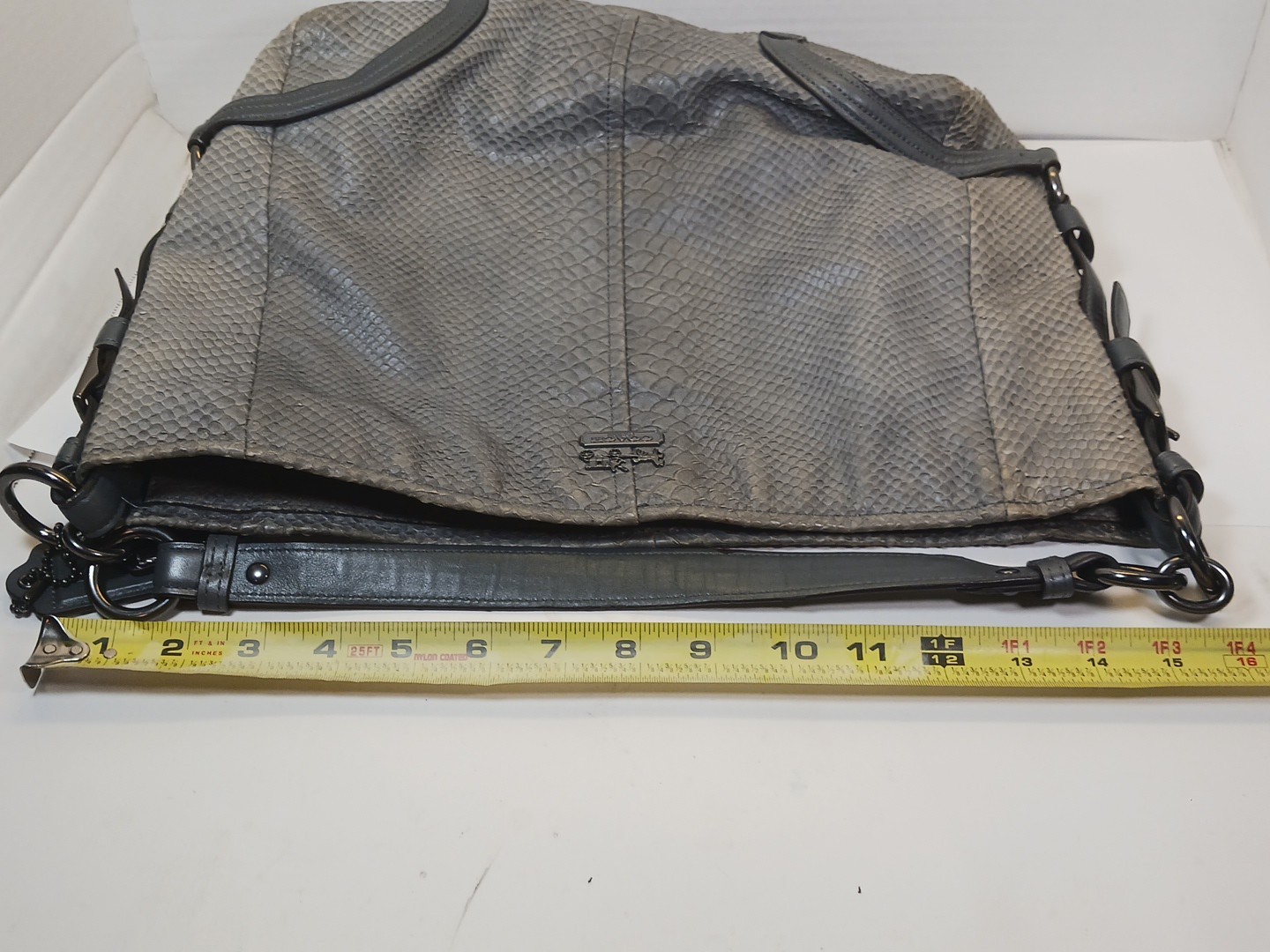 Coach 11689 Python Embossed Leather Shoulder Bag … - image 19