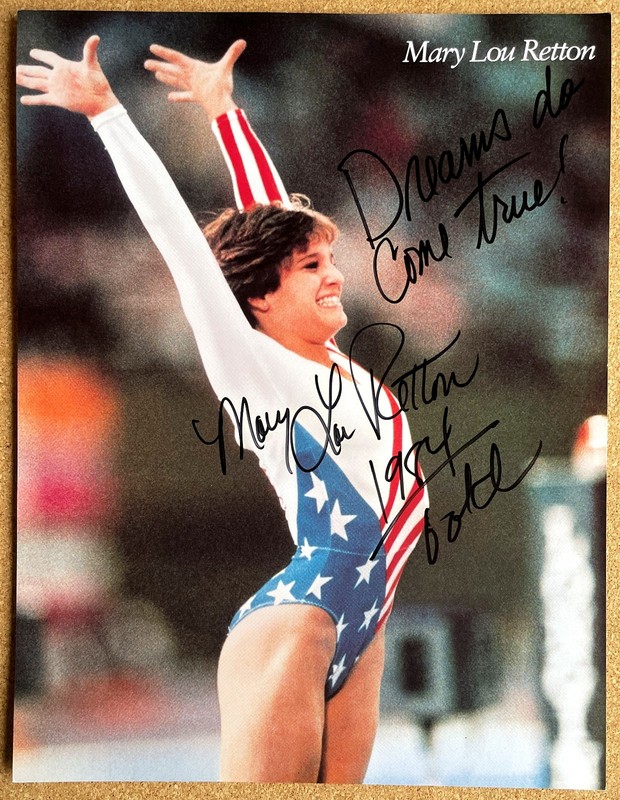 Mary Lou Retton, Gold Medal Winner -Olympic HOF - Autographed 1984 Olympic Photo